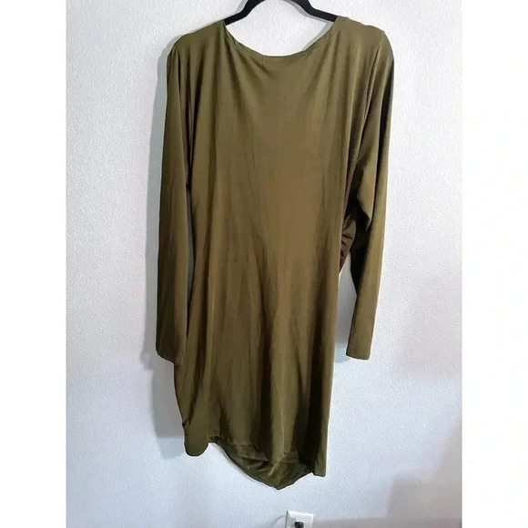 Grace Karin Cinched Olive Long Sleeve Dress XXL - Picture 5 of 10